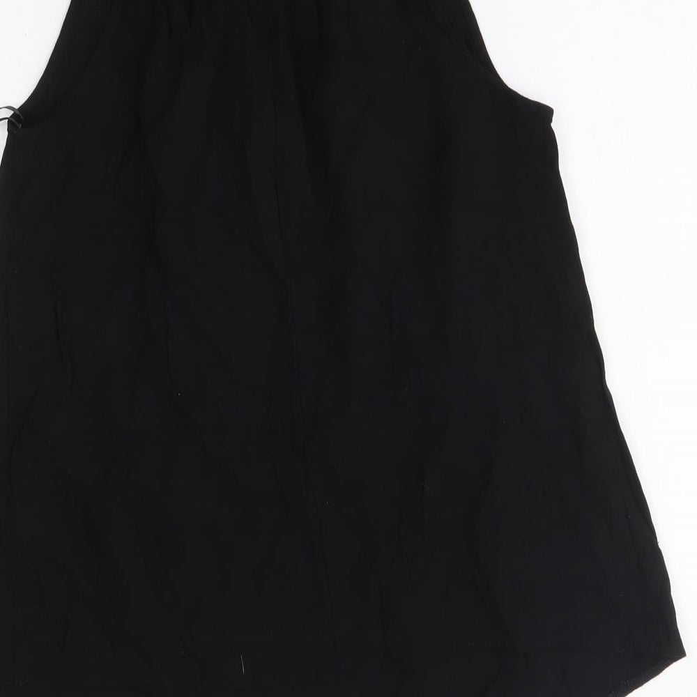 George Womens Black Basic Blouse Size 8