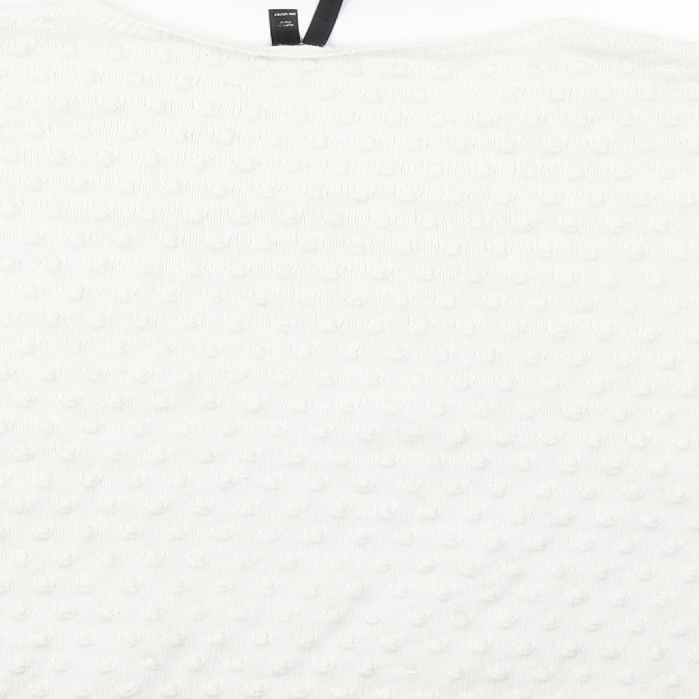 Womens UK Size 10 Topshop White Pullover Jumper
