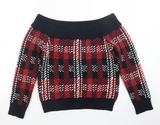FOREVER 21 Womens Multicoloured Plaid Pullover Jumper Size S