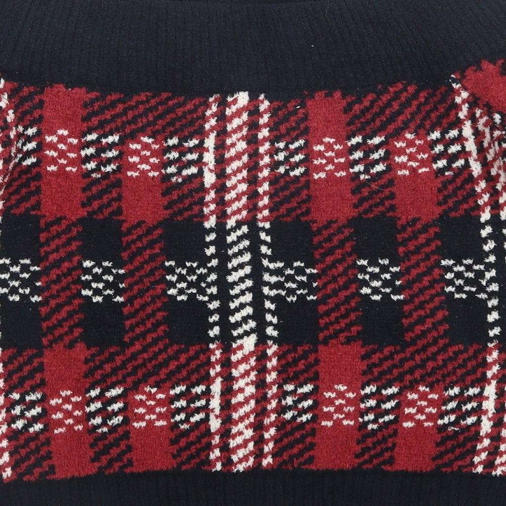 FOREVER 21 Womens Multicoloured Plaid Pullover Jumper Size S