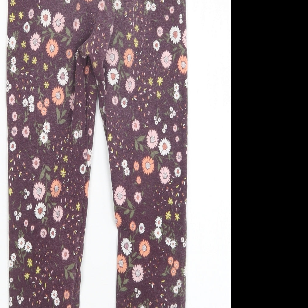 Real Kids Girls Multicoloured Floral Sweatpants Trousers Size 7-8 Years - Leggings