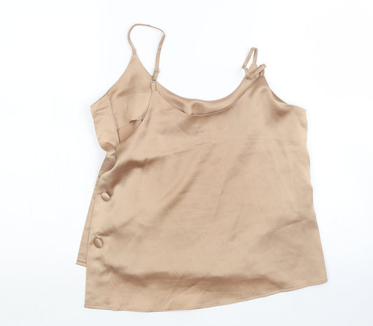 Boohoo Womens Brown Basic Tank Size 10