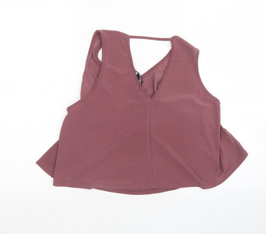 Back view of Forever 21 women’s pink basic blouse, size M