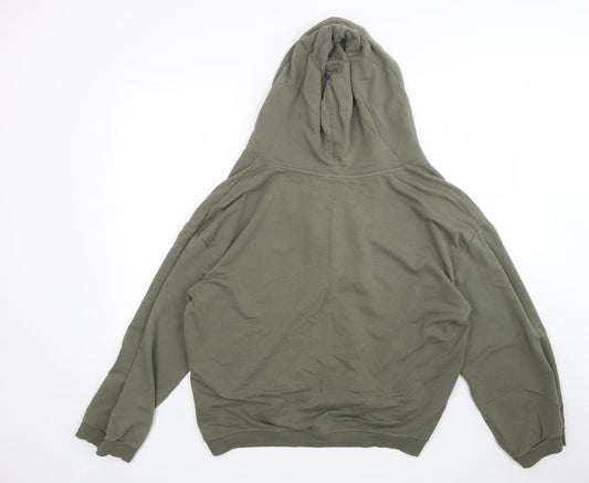 H&M Womens Green Pullover Hoodie Size M