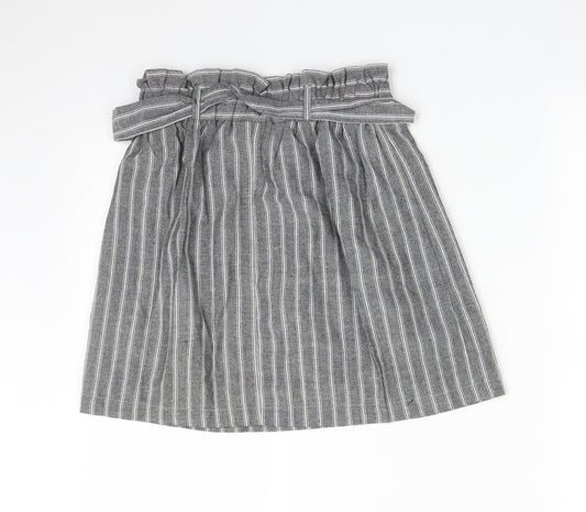 Primark Womens Multicoloured Striped A-Line Skirt Size 10