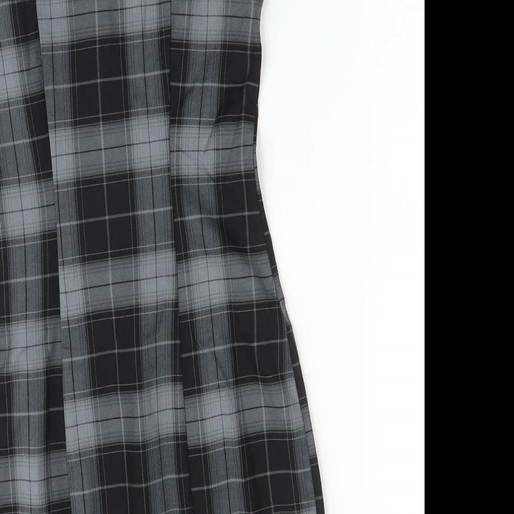 H&M Womens Multicoloured Check Bodycon Size 8