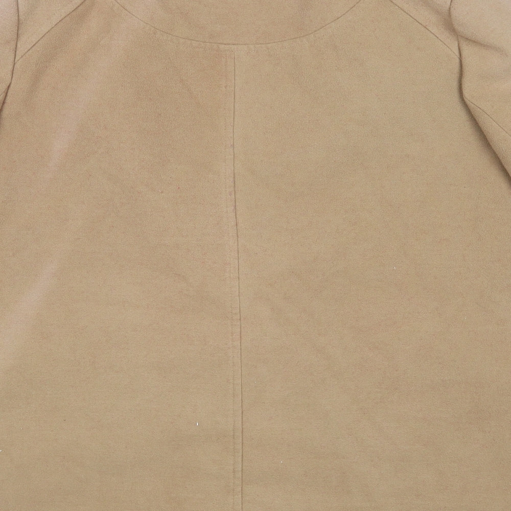 Brand and care label for Autonomy women’s brown overcoat coat, size UK 20