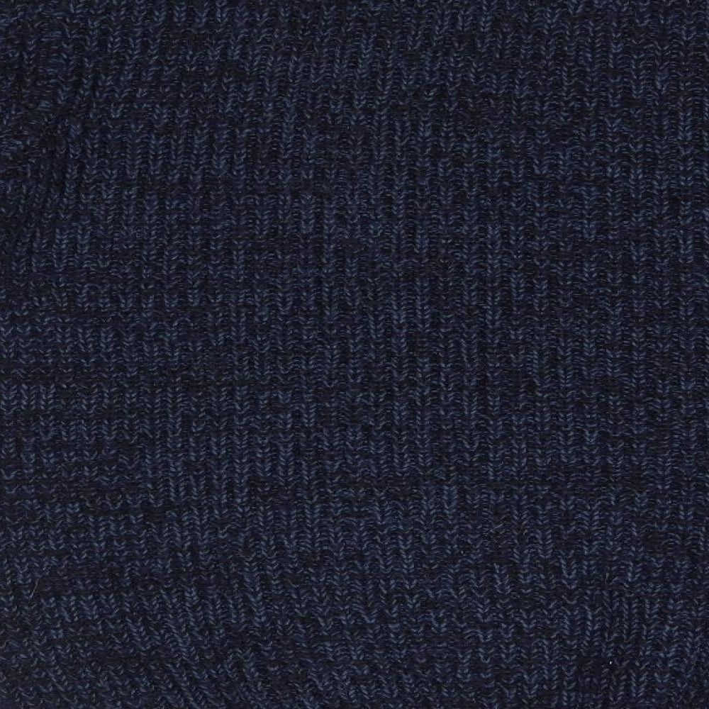 Brand and care label for Sandstone & Co Men men’s blue jumper, size M