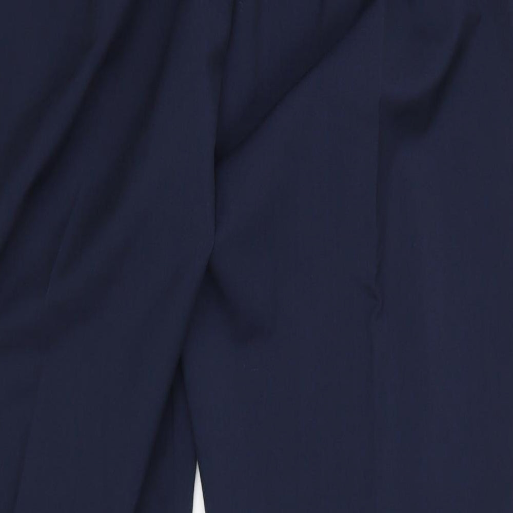 Womens UK Size 18 Preworn Regular Fit Dress Pants Blue Trousers