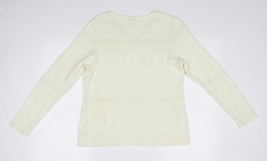 Damart Womens Ivory Pullover Jumper Size 14