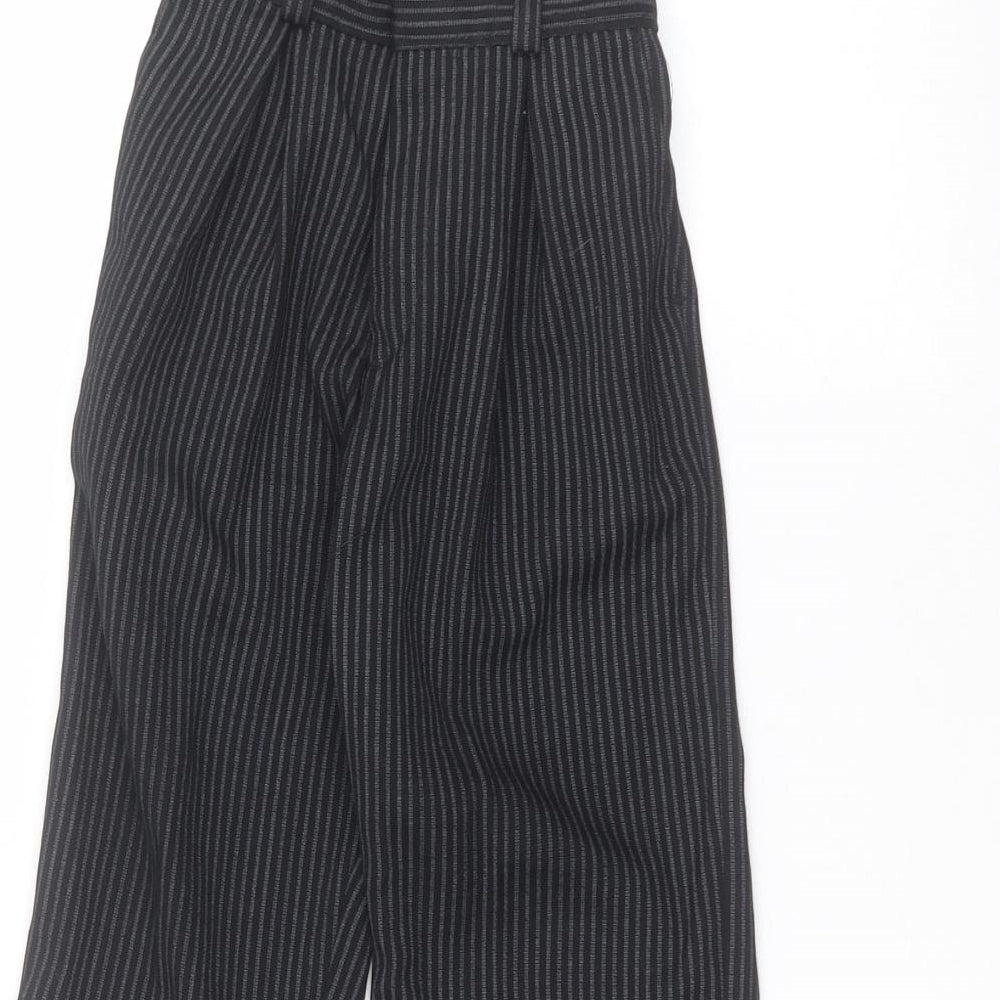 Preworn Girls Black Striped Dress Pants Trousers Size 2 Years