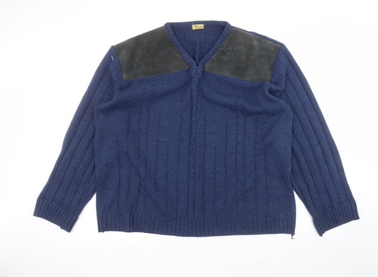 Mens UK Size XL BHS Blue Pullover Jumper