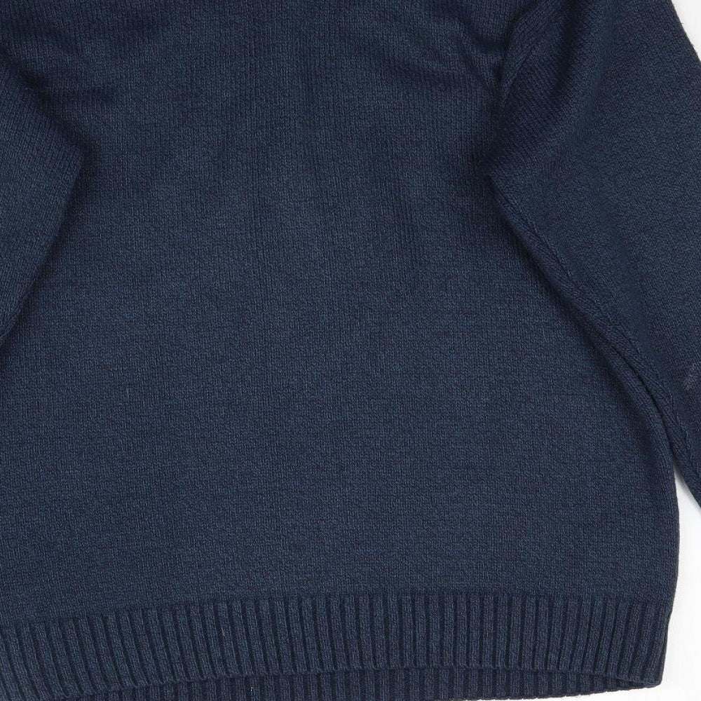 BHS Mens Blue Knit Pullover Jumper Size S