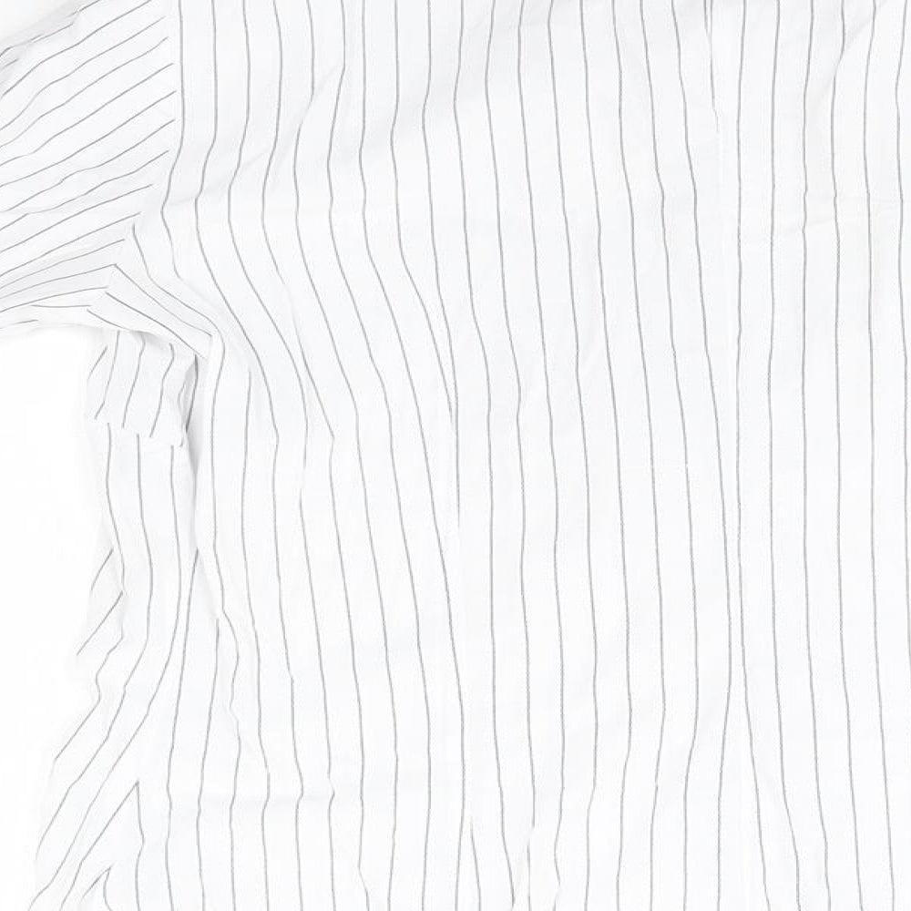 Womens UK Size Preworn White Basic Button-Up
