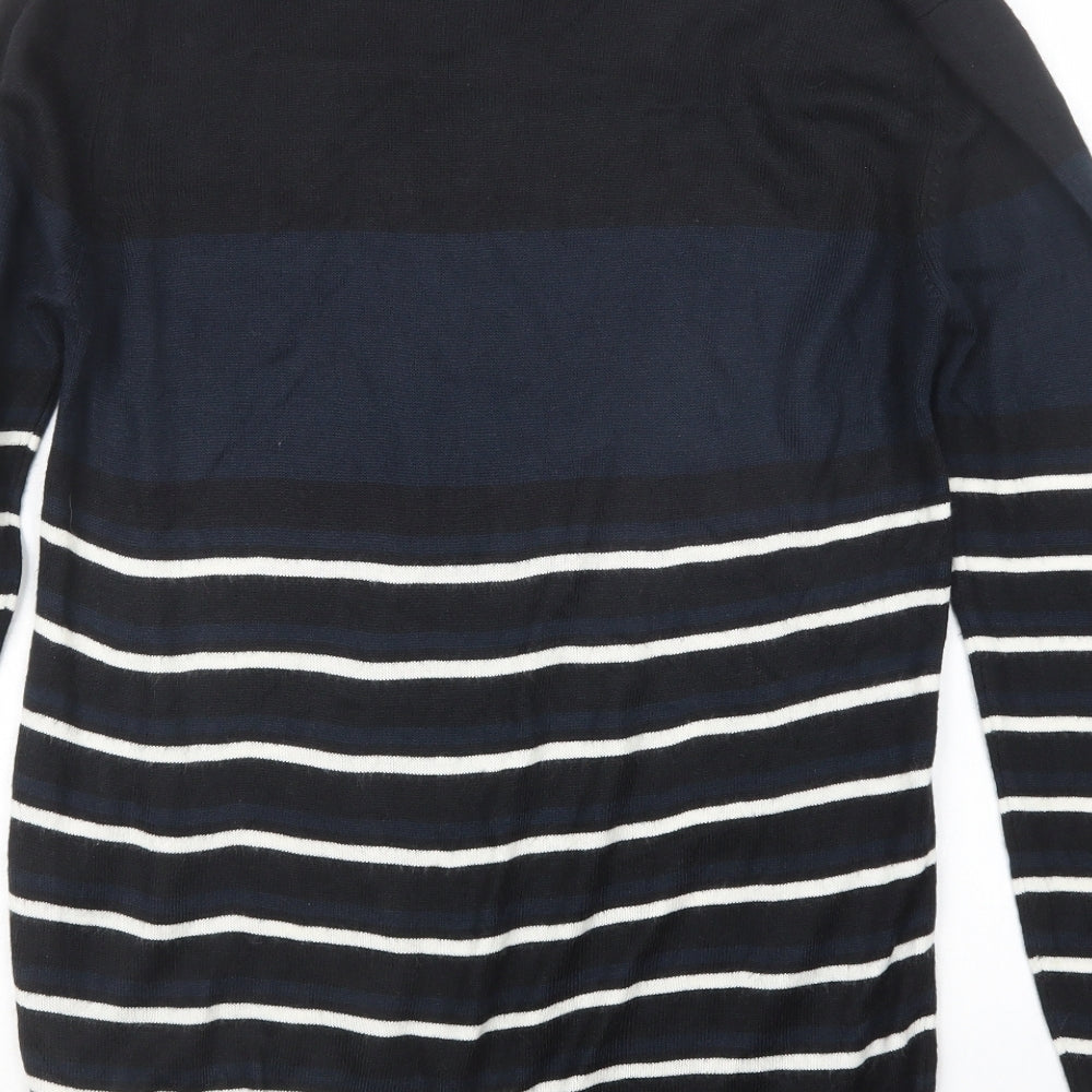 Cedar Wood State Mens Blue Striped Knit Pullover Jumper Size S