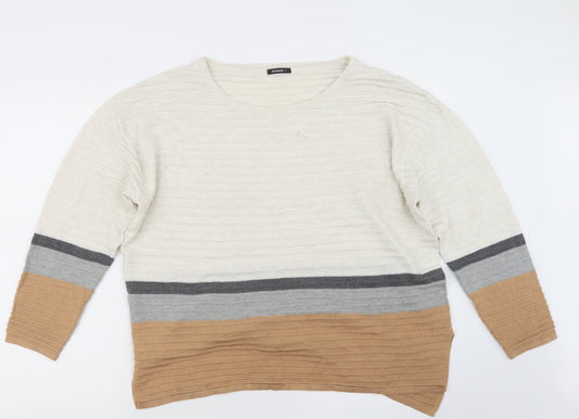 Womens UK Size 18 Roman Beige Pullover Jumper