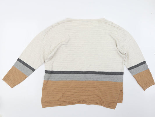 Womens UK Size 18 Roman Beige Pullover Jumper