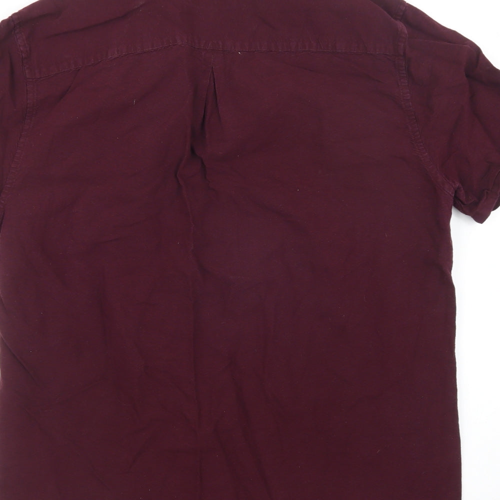 River Island Mens Purple Button-Up Size L
