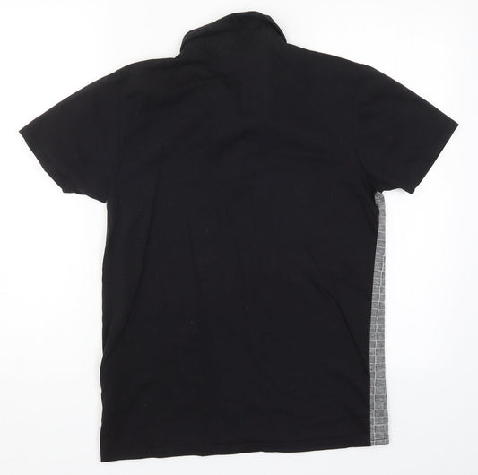 Matalan Mens Grey Check Polo Size S