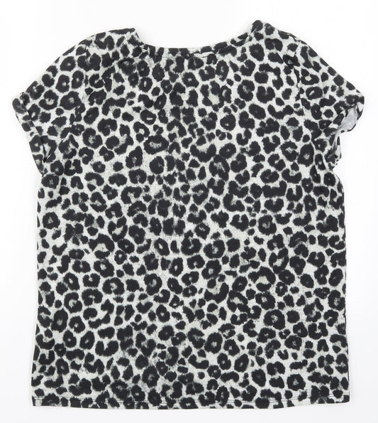 Womens UK Size M Pimkie Grey Basic T-Shirt