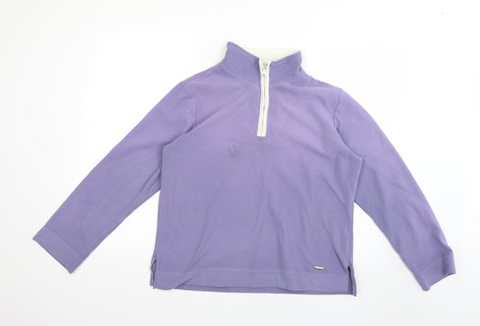 Additional front view of Active women’s purple jumper, size UK 14