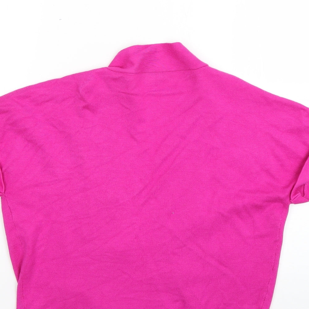 Womens UK Size 12 Papaya Pink Cardigan Jumper