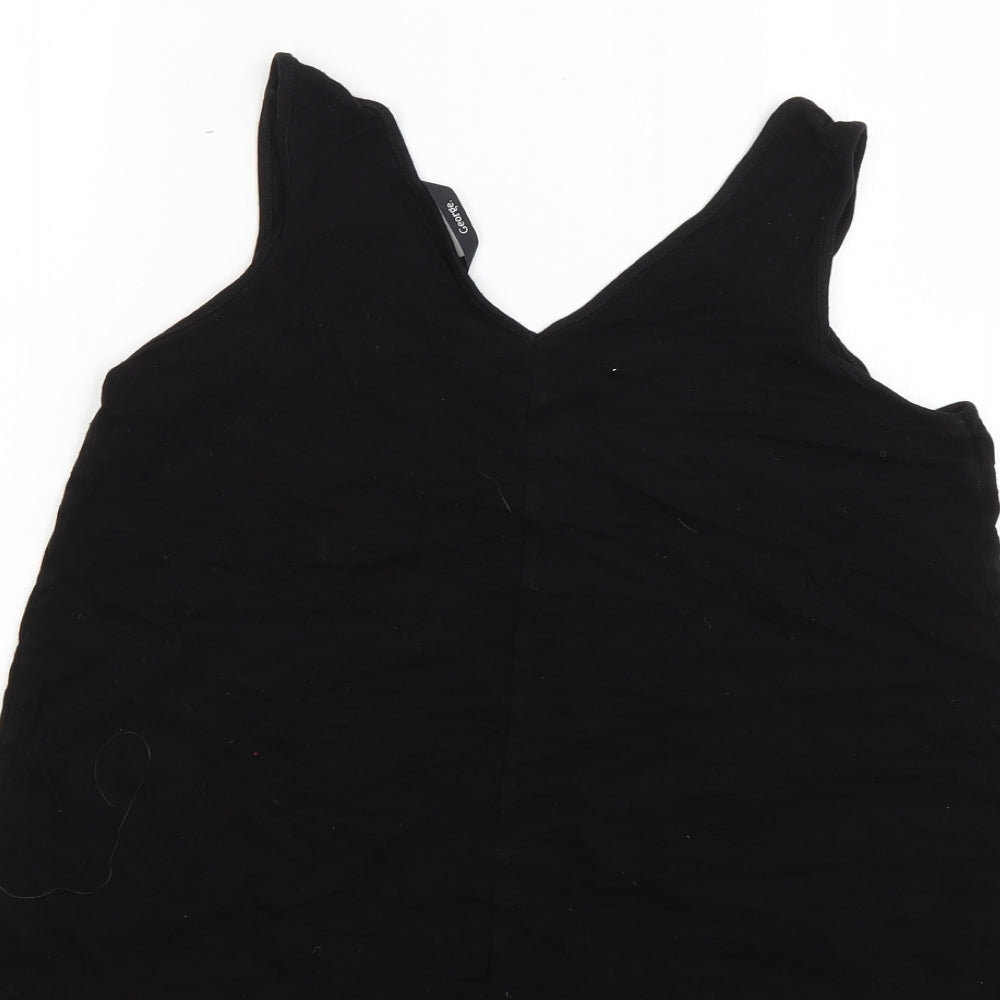 George Womens Black Basic Blouse Size 8