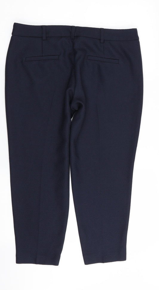 Womens UK Size 12 Dorothy Perkins Regular Fit Blue Trousers