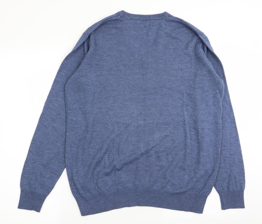 Cotton Traders Mens Blue Pullover Jumper Size M