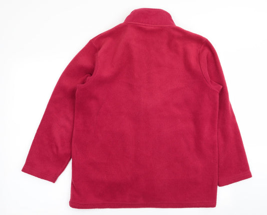 Daxon Womens Red Full Zip Jumper Size 14