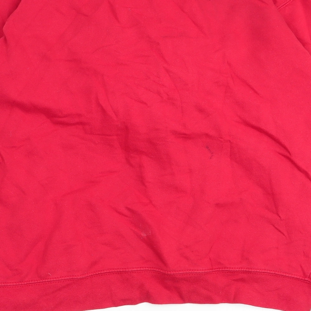 Awdis Mens Red Pullover Jumper Size S