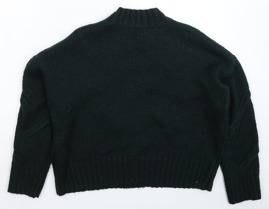 New Look Womens Green Knit Pullover Jumper Size M