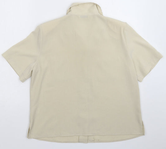 Berkertex Womens Grey Basic Button-Up Size 16