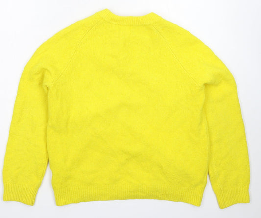 Womens UK Size M H&M Yellow Pullover Jumper