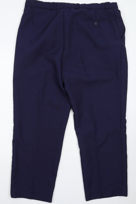 Ted Taylor Mens Blue Dress Pants Trousers Size 40 L29 in