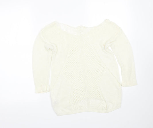 Womens UK Size 6 NEXT Beige Pullover Jumper