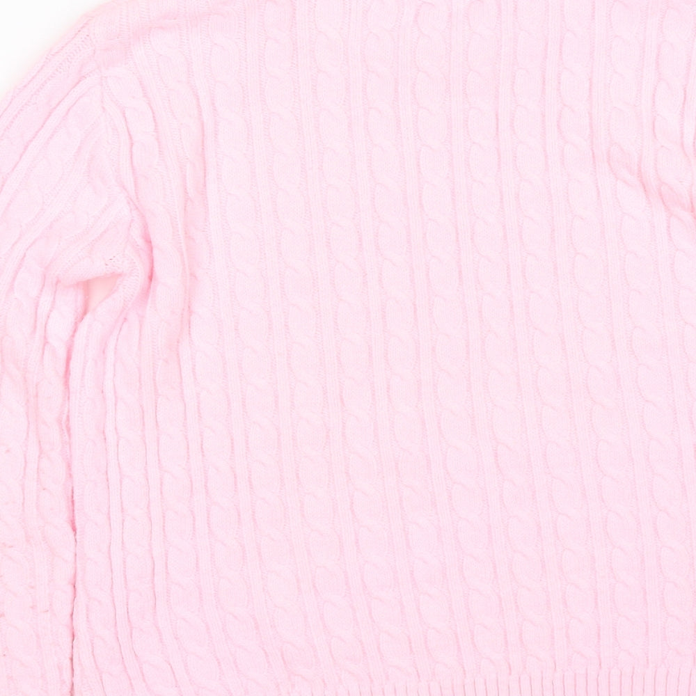 Womens UK Size S pure & natural Pink Pullover Jumper