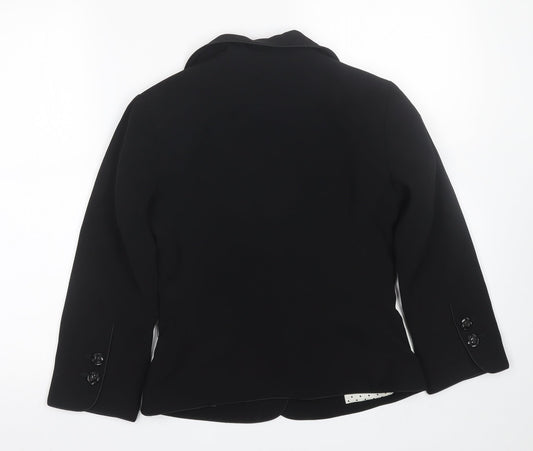 H&M Womens Black Jacket Suit Size 6