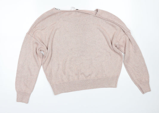Womens UK Size L H&M Pink Pullover Jumper