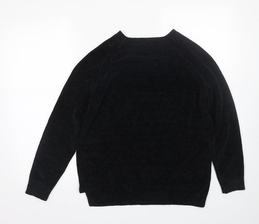 F&F Womens Black Pullover Jumper Size 12
