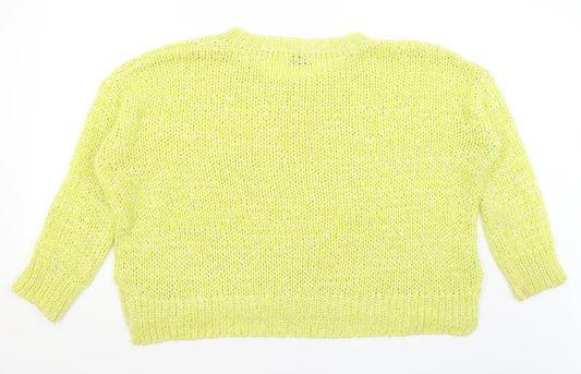 Womens UK Size 12 Topshop Yellow Pullover Jumper