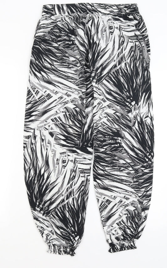 F&F Womens White Harem Trousers Size S L26 in