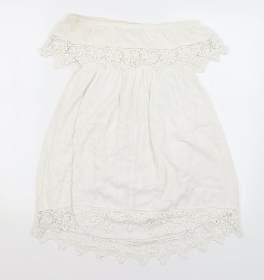 Womens UK Size 10 Select White Basic Blouse