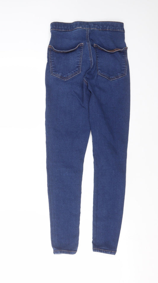 Topshop Womens Blue Denim Skinny Jeans Size 24 in L26 in
