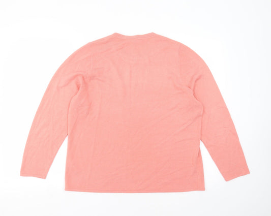 Love knitwear Womens Pink Knit Pullover Jumper Size 18