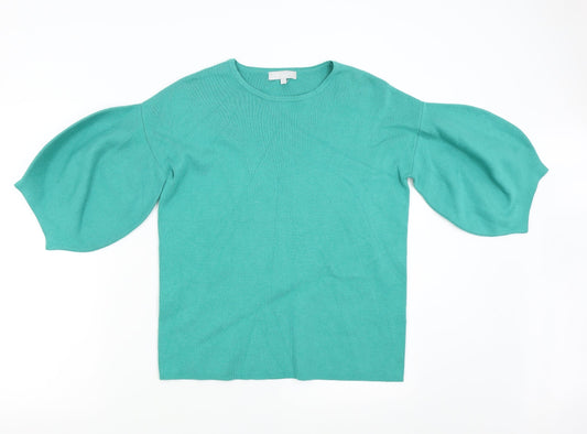 Womens UK Size 10 Red Herring Green Pullover Jumper