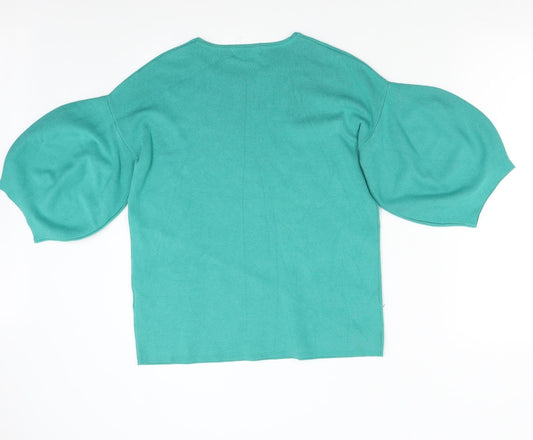 Womens UK Size 10 Red Herring Green Pullover Jumper