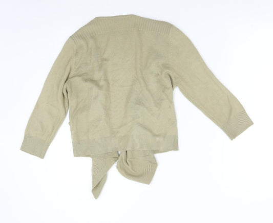 TU Womens Gold Knit Cardigan Jumper Size 10