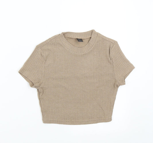 SheIn Womens Brown Knit Pullover Jumper Size S