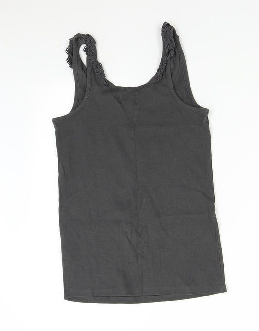 Womens UK Size 10 NEXT Grey Basic Tank